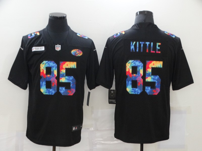 Men's San Francisco 49ers #85 George Kittle 2020 Crucial Catch Limited Stitched Jersey